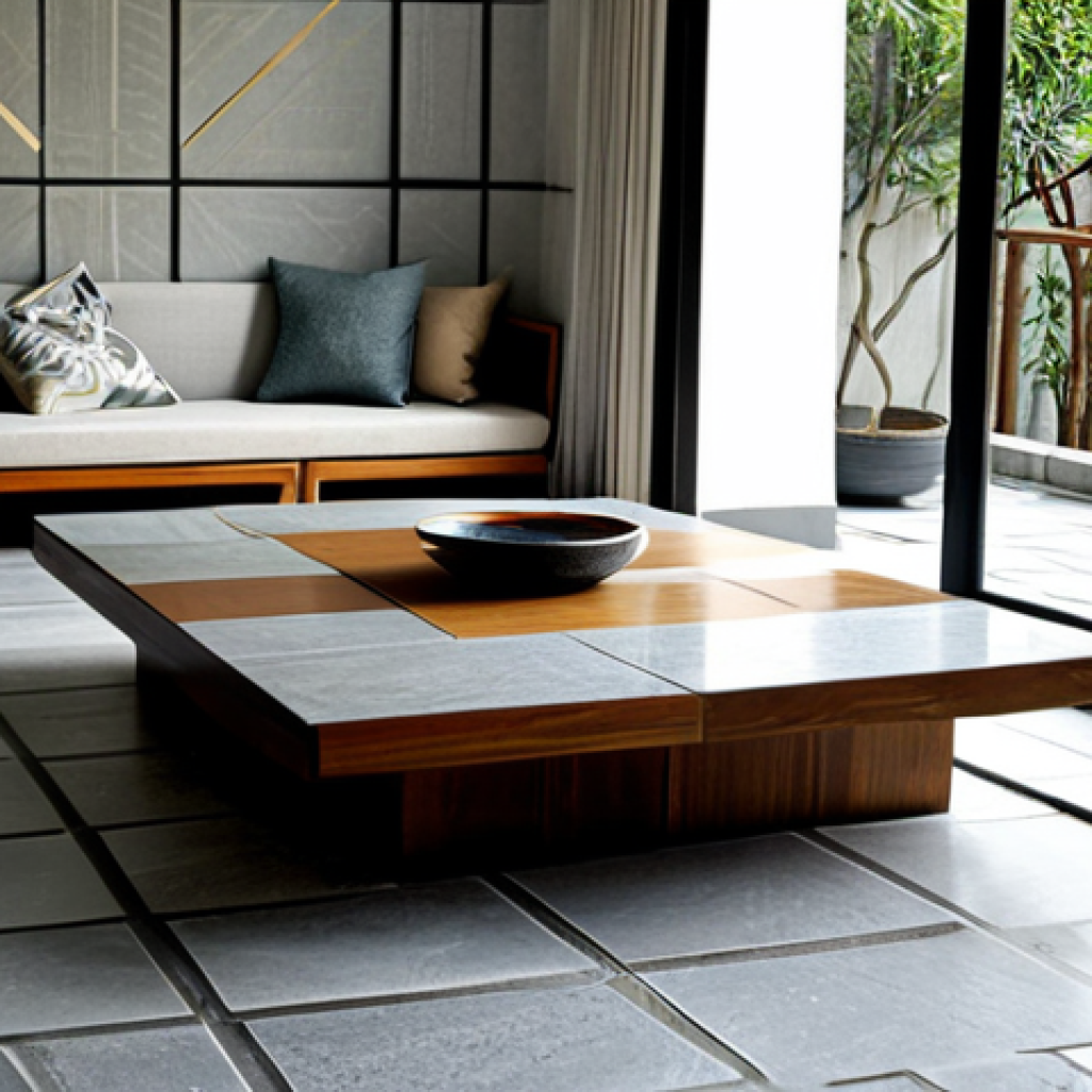 전통주택의 바닥재 선택 - Modern Tea Room**

"A serene tea room in a modern Chinese home.  The floor is covered in smooth, lig...