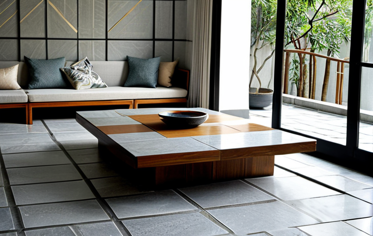 전통주택의 바닥재 선택 - Modern Tea Room**

"A serene tea room in a modern Chinese home.  The floor is covered in smooth, lig...