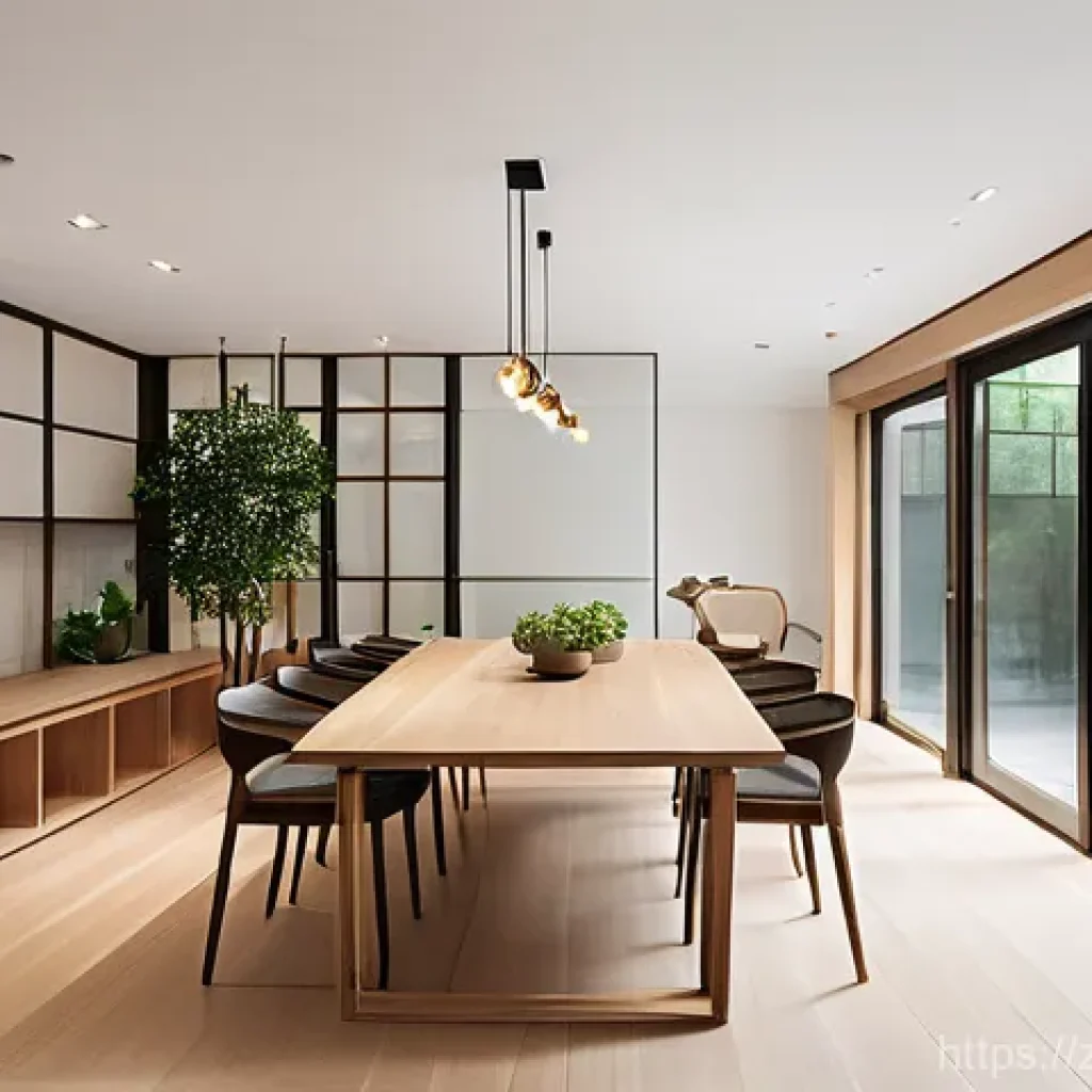 전통주택의 공간 활용 - A bright, open-plan living and dining area within a meticulously renovated traditional Chinese home....