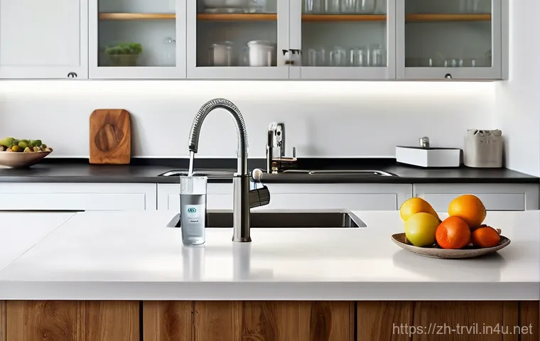 전통주택의 수돗물 처리 시스템 - **Prompt:** An atmospheric close-up of an old, heavily corroded galvanized water pipe, with layers o...