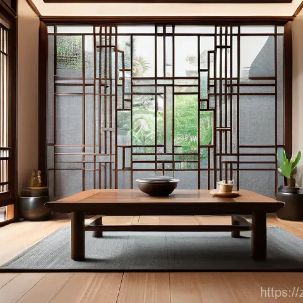 전통주택의 공간 활용 팁 - **Prompt: A beautifully renovated old Chinese traditional house living room. The room features a mod...