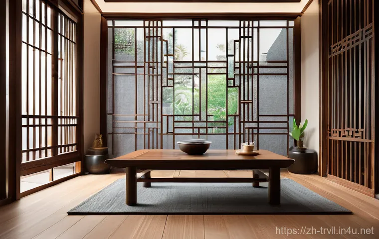 전통주택의 공간 활용 팁 - **Prompt: A beautifully renovated old Chinese traditional house living room. The room features a mod...